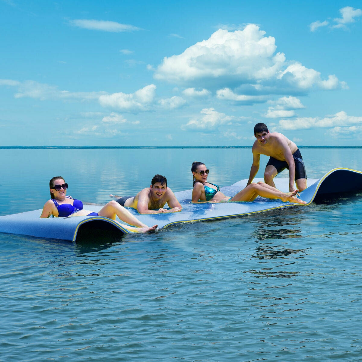 12’ x 6’ 3 Layer Floating Water Pad-Green
