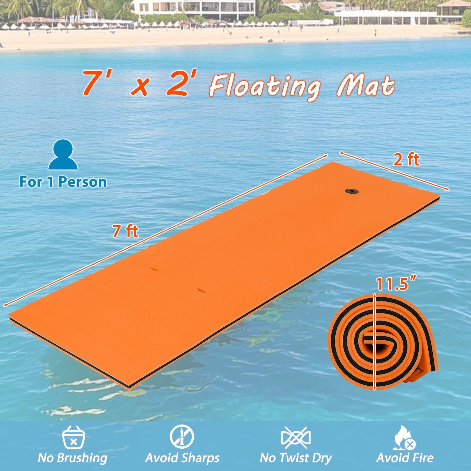 3-layer Tear-resistant Relaxing Foam Floating Pad