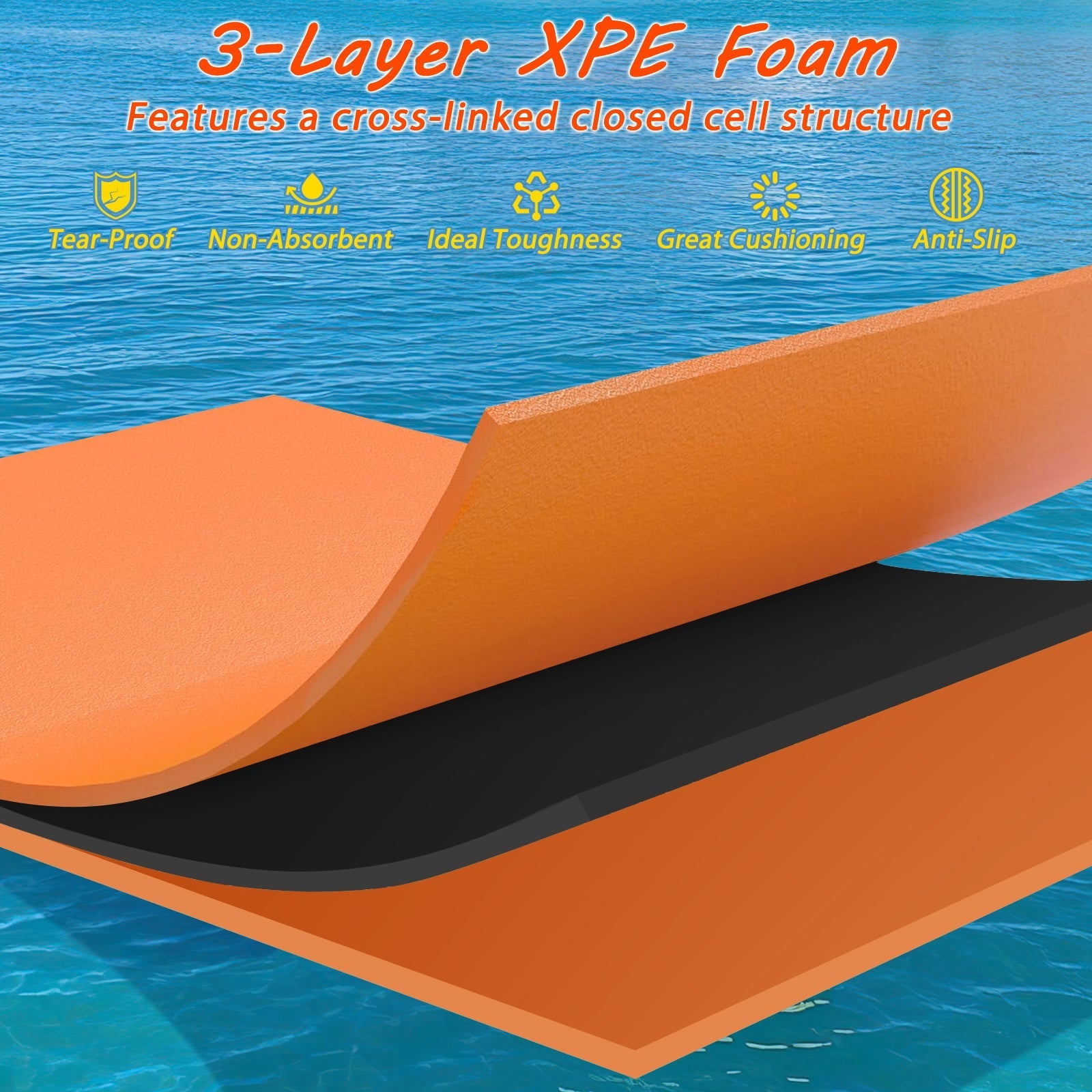 3-layer Tear-resistant Relaxing Foam Floating Pad