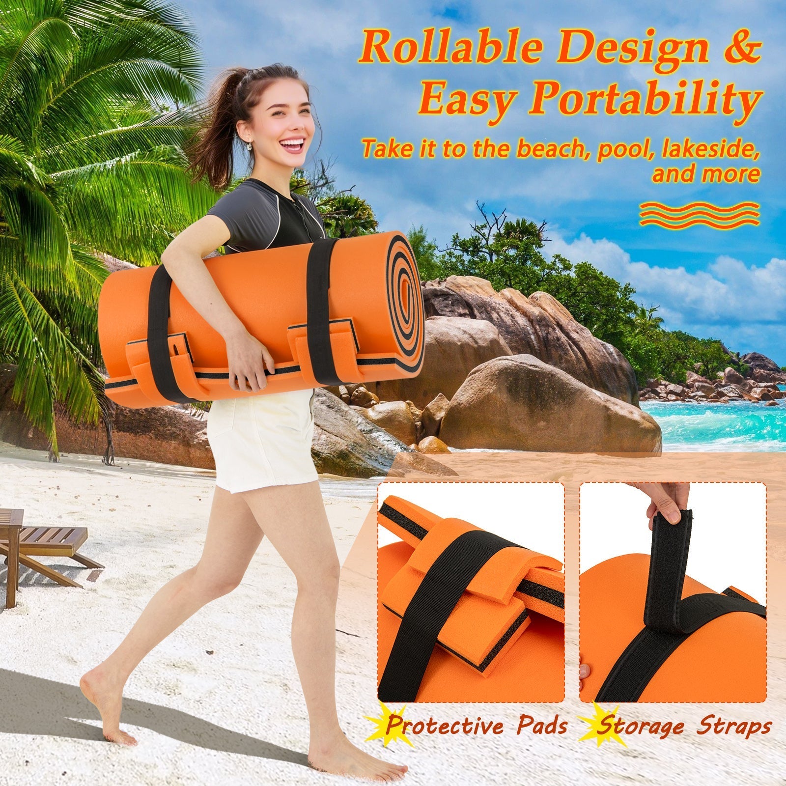 3-layer Tear-resistant Relaxing Foam Floating Pad