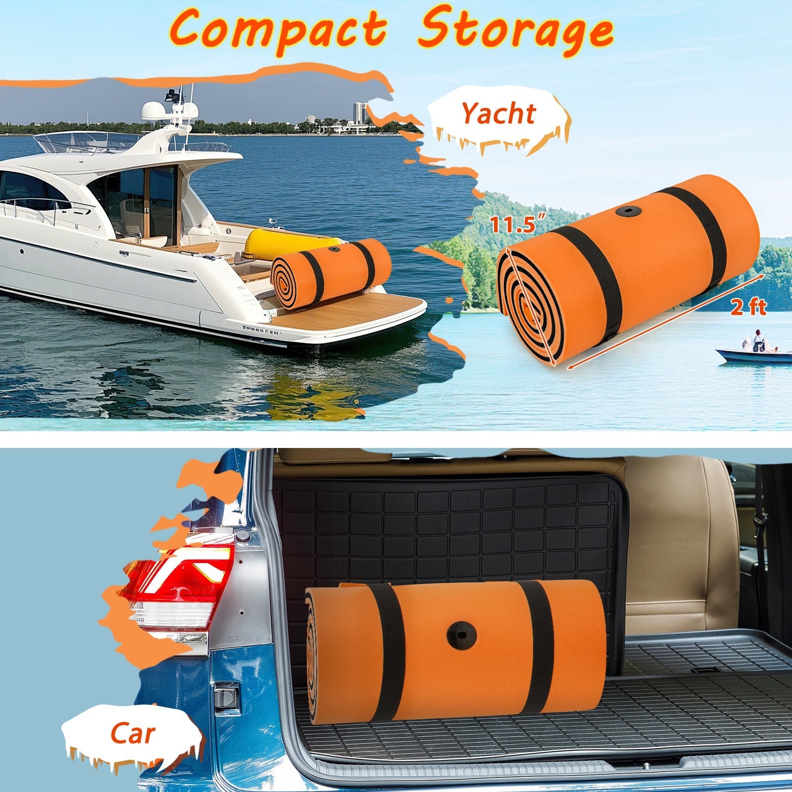 3-layer Tear-resistant Relaxing Foam Floating Pad