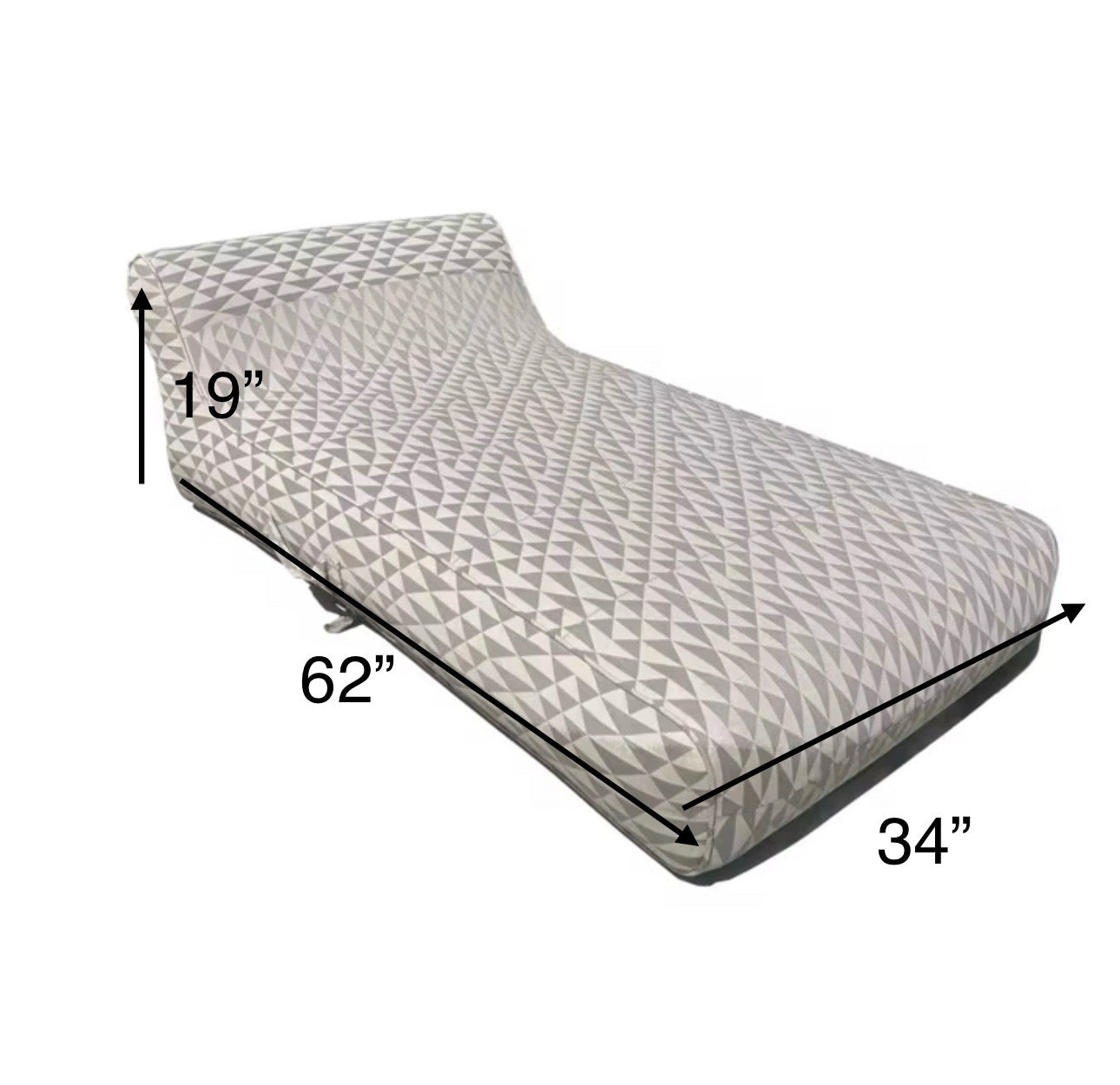 Luxe Linen-Like Inflatable Pool Lounge-Oyster Abstract