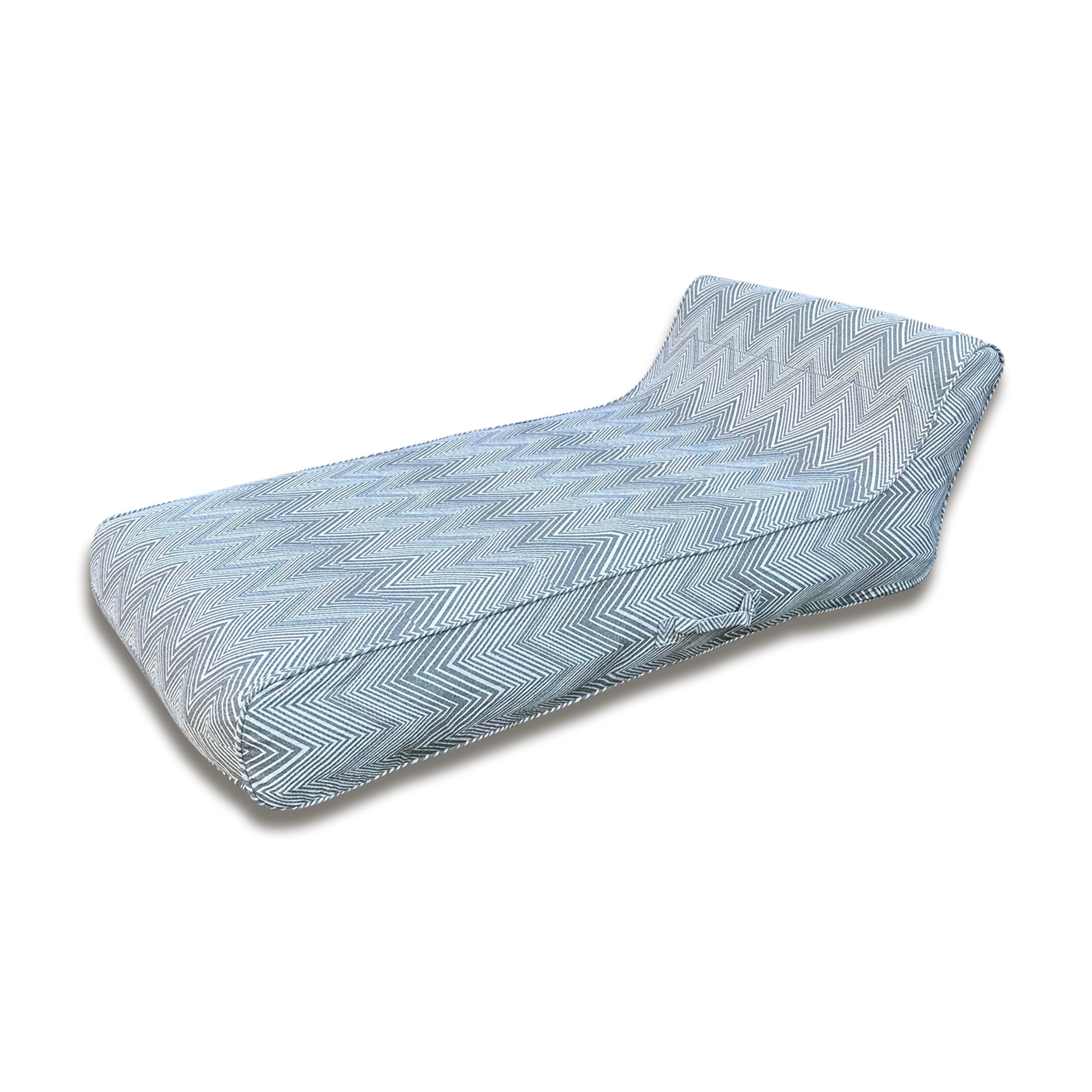 Charcoal Zag - Luxe Linen-Like Inflatable Boat & Pool Lounger