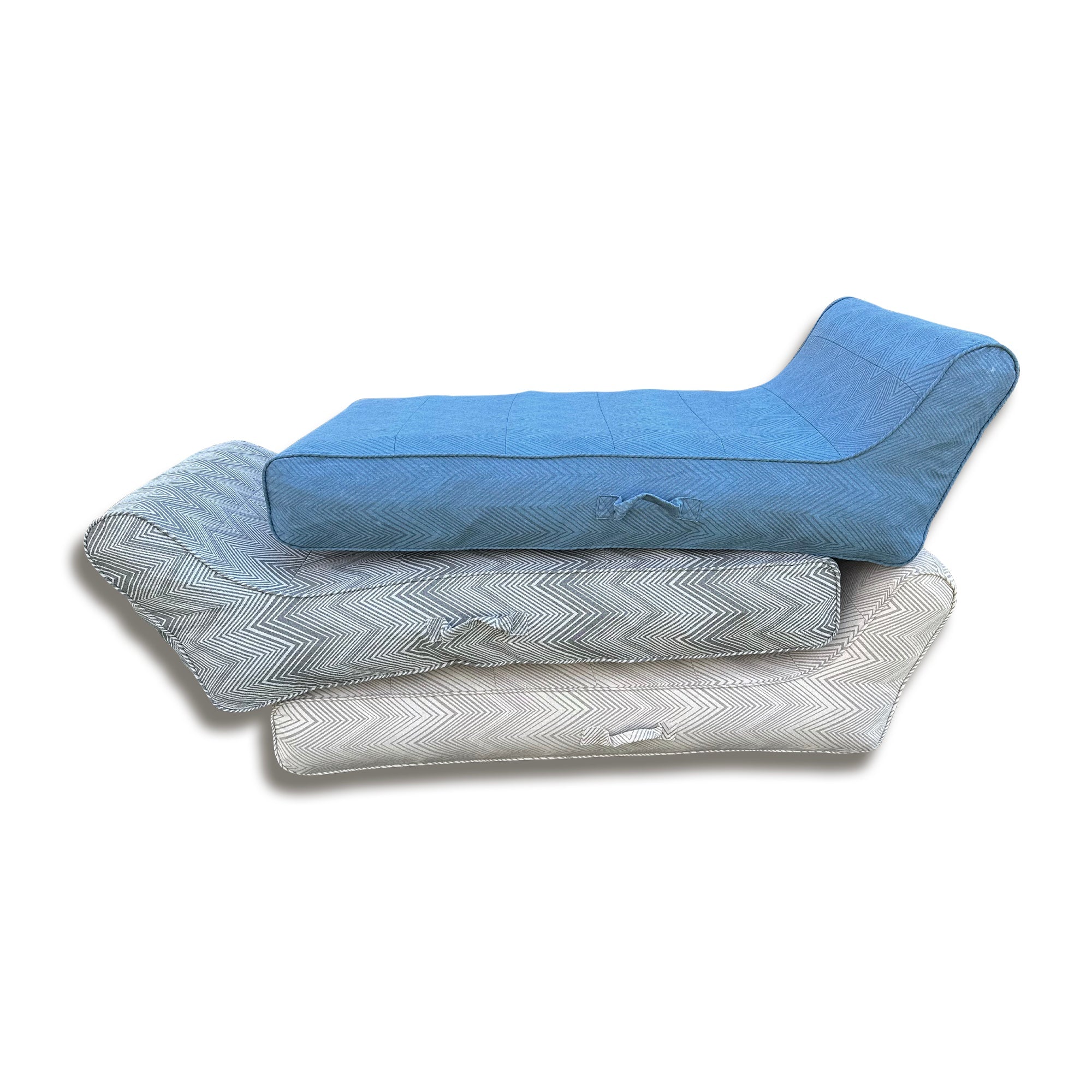 Charcoal Zag - Luxe Linen-Like Inflatable Boat & Pool Lounger