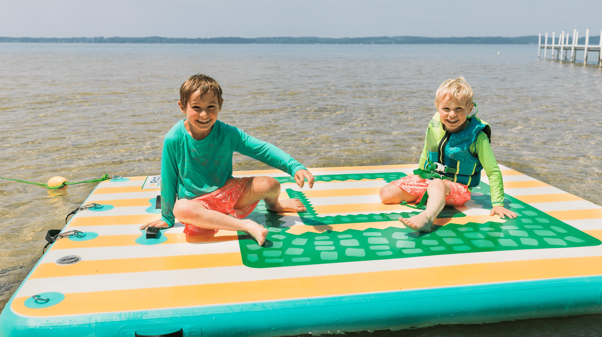 RadPadz Cannonballer – Croc | 6'x12' Inflatable Dock Platform