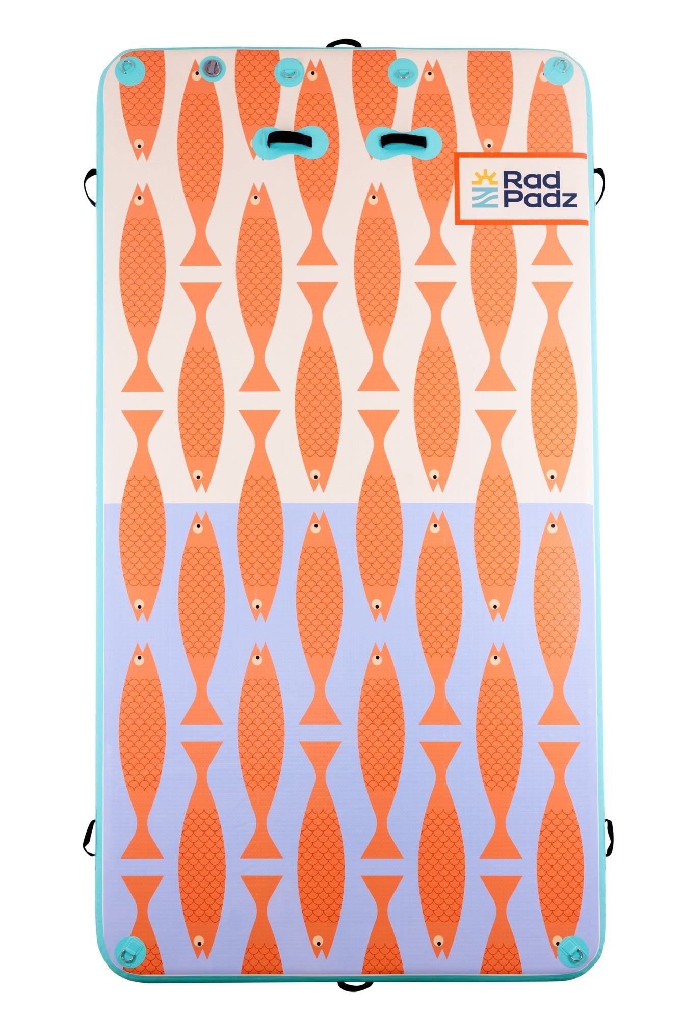 RadPadz Cannonballer – Fish | 6'x12' Inflatable Dock Platform