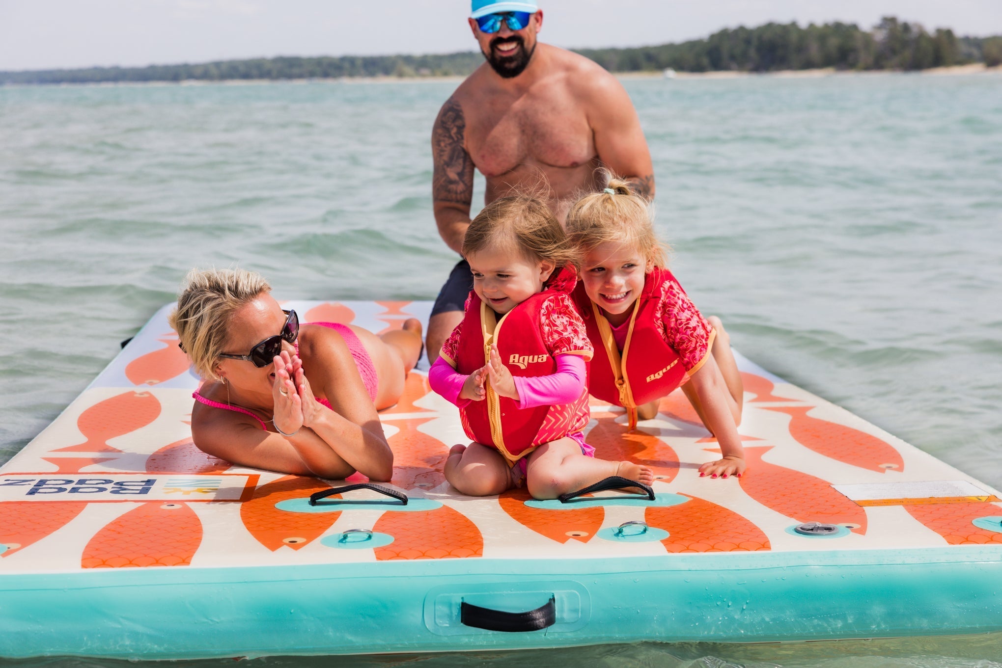 RadPadz Cannonballer – Fish | 6'x12' Inflatable Dock Platform