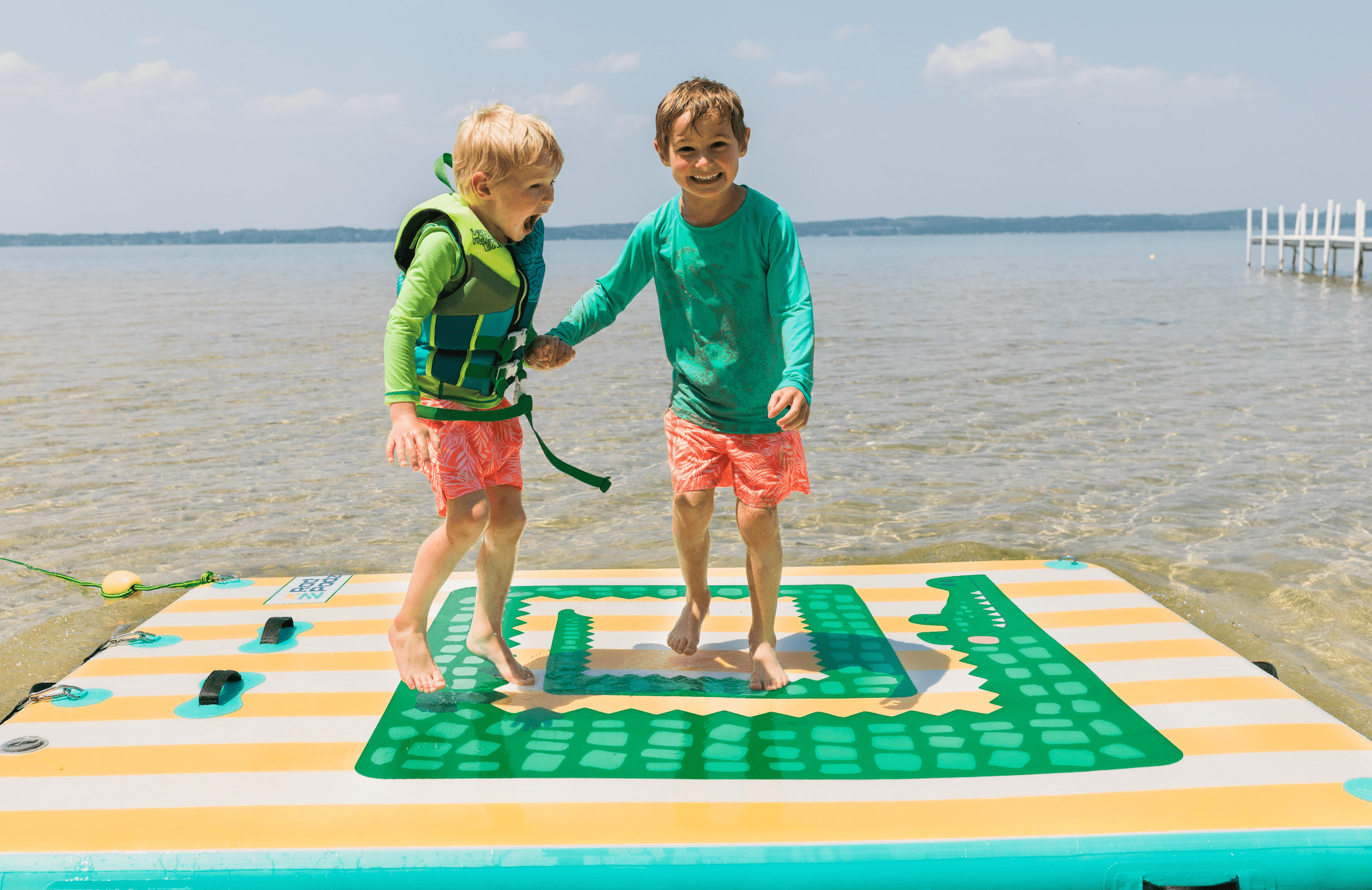 RadPadz Cannonballer – Croc | 6'x12' Inflatable Dock Platform